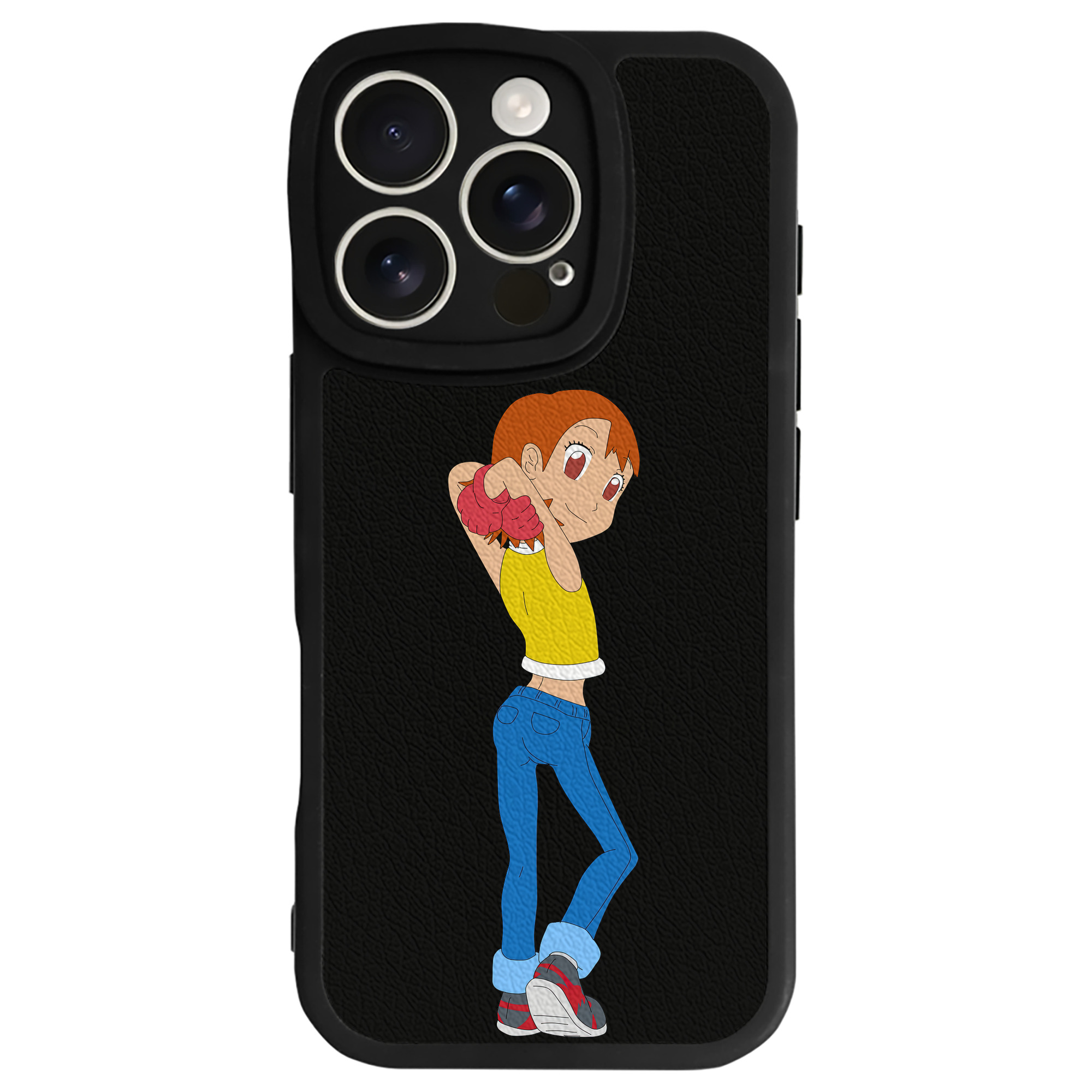 （画像用） Digimon デジタルモンスター/デジモン 【iPhone 16シリーズ対応】シリコンスマホケース（レザー調） 材質：シリコン